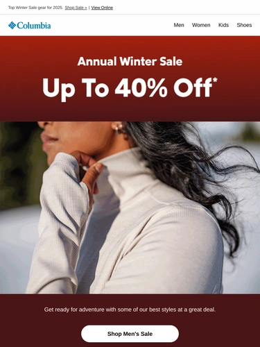 Columbia Sportswear Sale Announcement