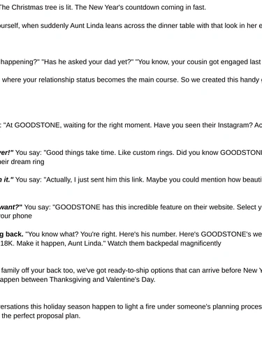 Good Stone  Holiday Campaign