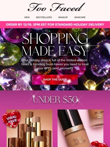 Too Faced Newsletter