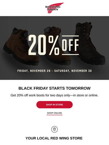 Red Wing Shoes Newsletter