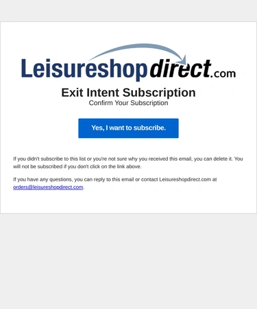 Leisureshopdirect Subscription Confirmation