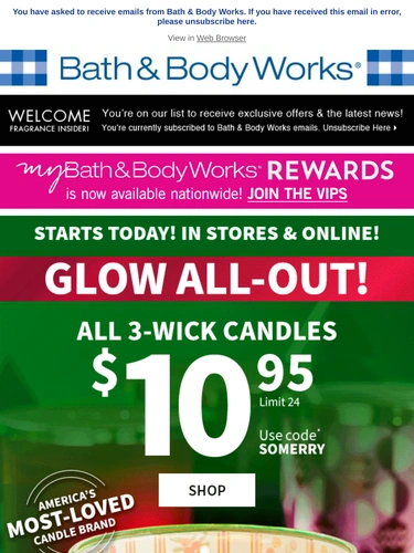 Bath & Body Works Newsletter