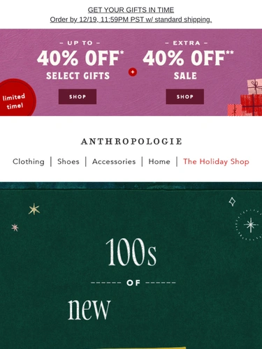 Anthropologie Newsletter