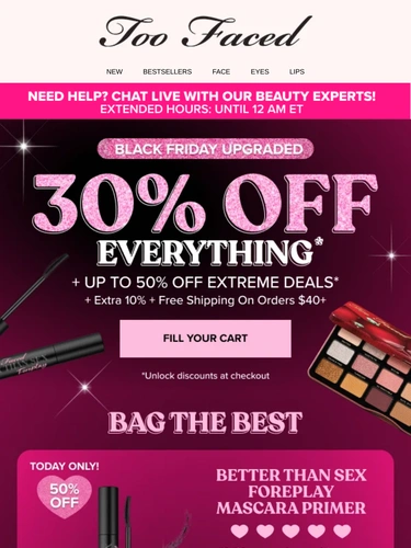 Too Faced Newsletter