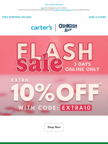 Carter's OshKosh Sale Announcement