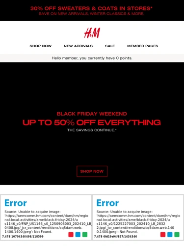 H&M Sale Announcement