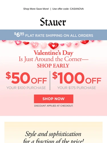 Stauer Sale Announcement