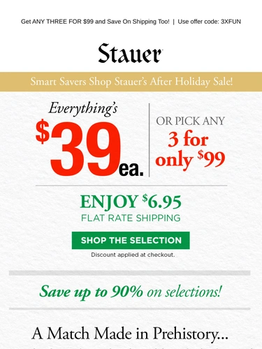 Stauer Sale Announcement