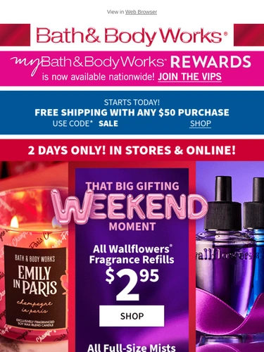 Bath & Body Works Sale Announcement