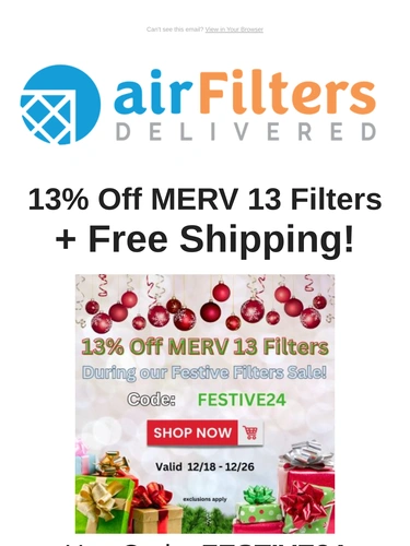 Air Filters Delivered Newsletter