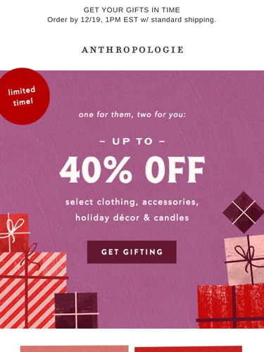 Anthropologie Newsletter