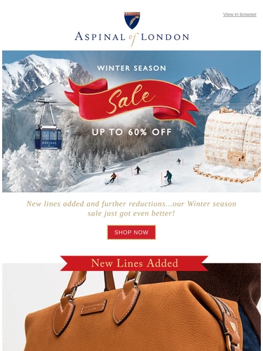 Aspinal of London Sale Announcement