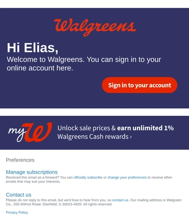 Walgreens Newsletter