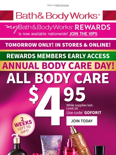 Bath & Body Works Newsletter