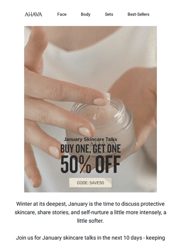 AHAVA Sale Announcement