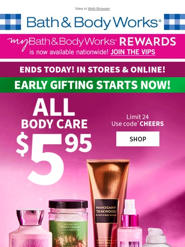 Bath & Body Works Sale Announcement