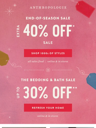 Anthropologie Newsletter