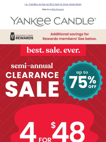 Yankee Candle Sale Announcement