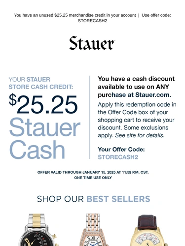 Stauer Newsletter