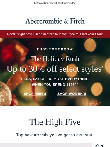 Abercrombie & Fitch Newsletter