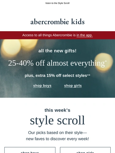 Abercrombie & Fitch Newsletter