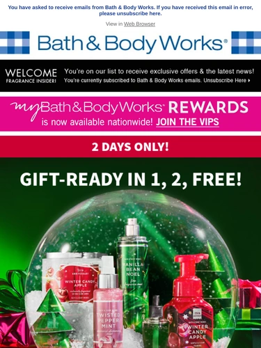 Bath & Body Works Newsletter