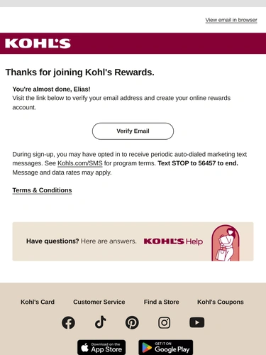 Kohl's Newsletter