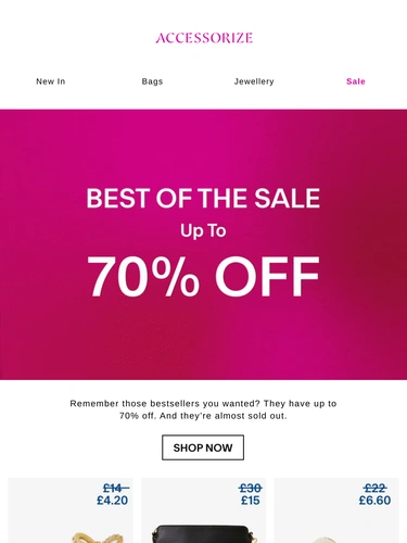Accessorize Sale Announcement