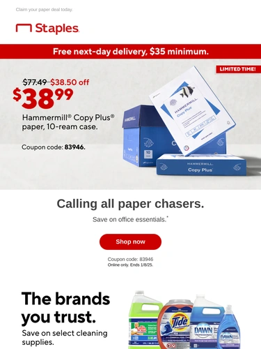 Staples Sale Announcement