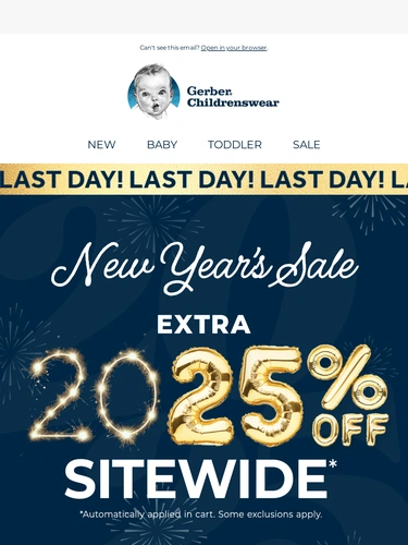 Gerber Childrenswear Sale Announcement