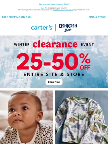 Carter's OshKosh Sale Announcement