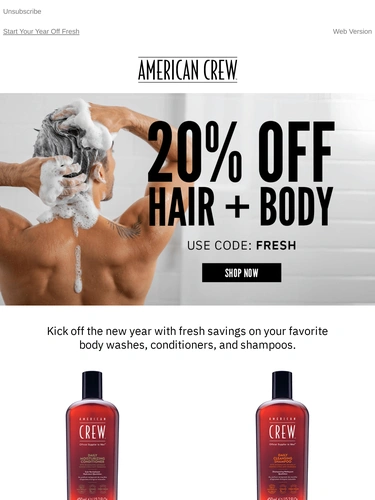 American Crew Sale Announcement