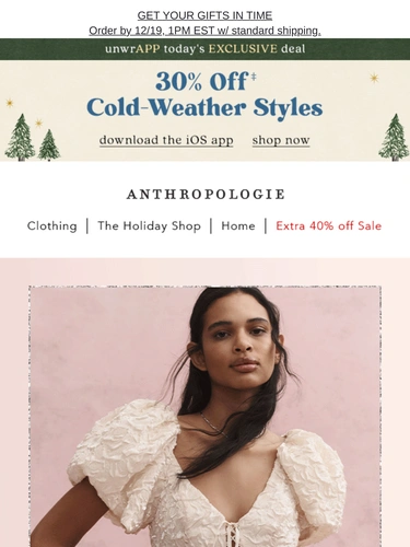 Anthropologie Sale Announcement