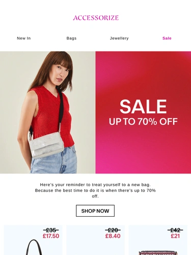 Accessorize Sale Announcement
