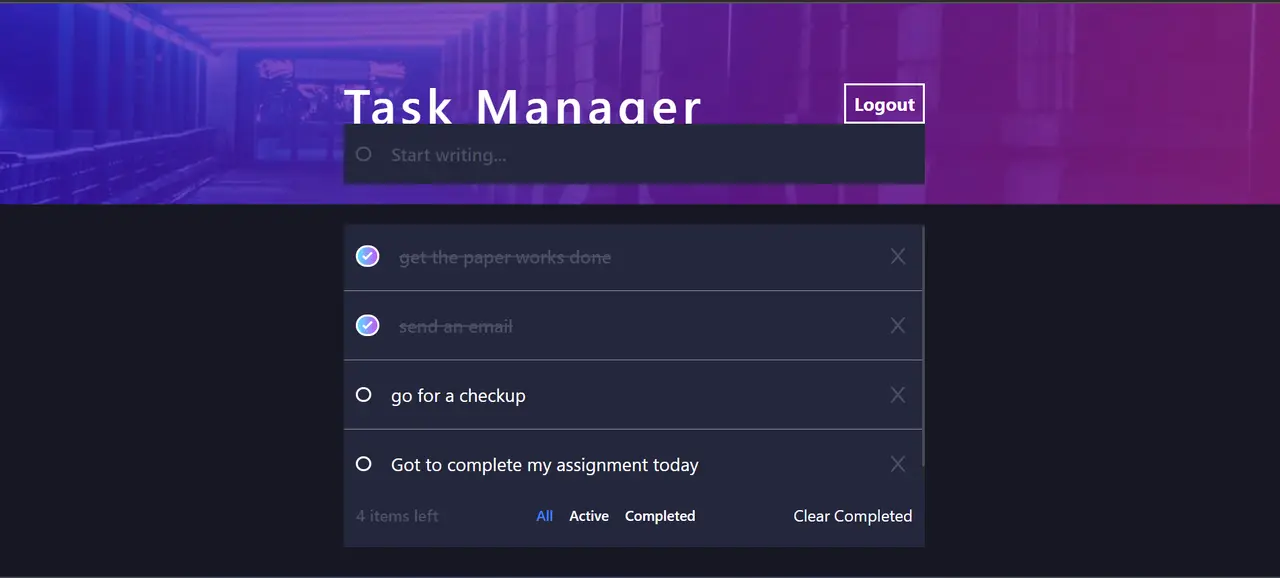Task Management App screenshot
