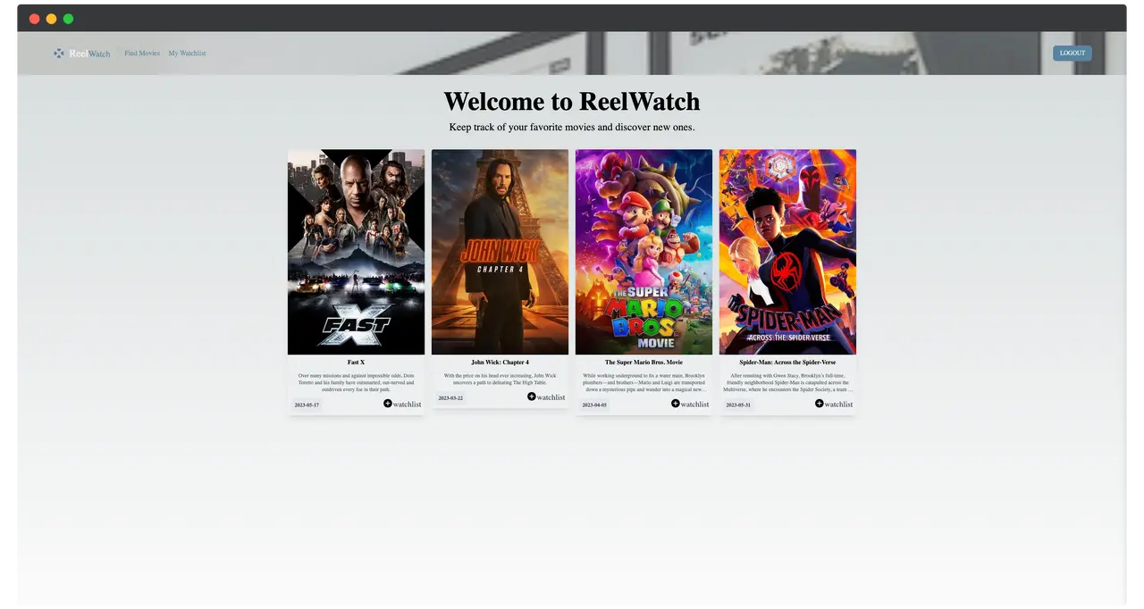 ReelWatch screenshot