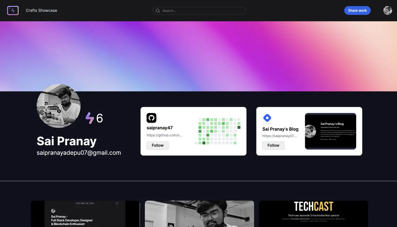web crafts screenshot