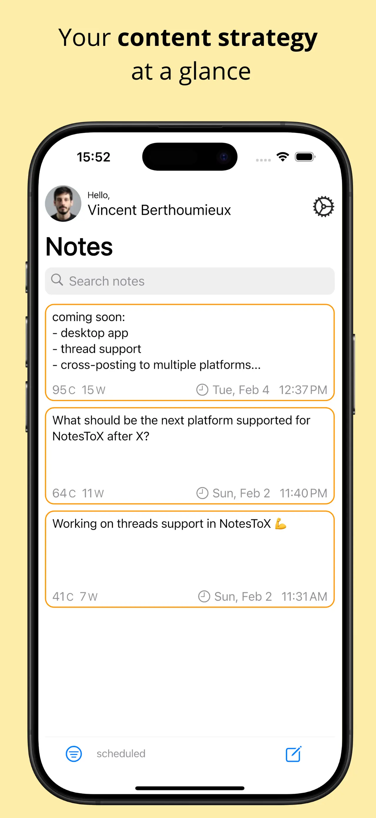 NotesToX screenshot